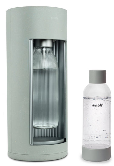Mysoda glassy pigeon- design bruiswatertoestel gemaakt van ecologisch biocomposiet aluminium - incl 2 flessen