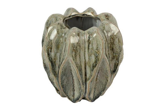 Countryfield vaas levi leaf s groen 14x14x15cm