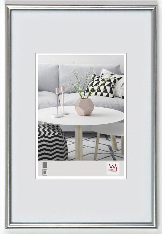 Walther galeria - kunststof lijst - fotoformaat 13x18 cm - zilver