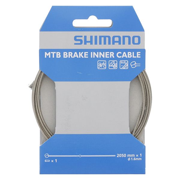 Afbeelding laden in galerijviewer, Shimano rem binnenkabel mtb rvs 2050mm
