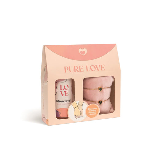 Source balance pure love bad giftset douchegel met 2 vriendschap armbanden