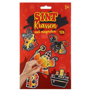 Grafix sinterklaas magneten krassen 8 stuks op blister