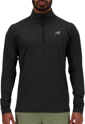 New balance space dye 1 4 zip heren sporttrui - black s