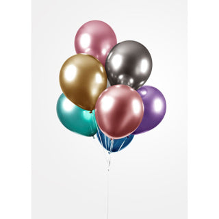 Afbeelding laden in galerijviewer, Chrome ballonnen assorti 10 stuks 30 cm | 6 stuks
