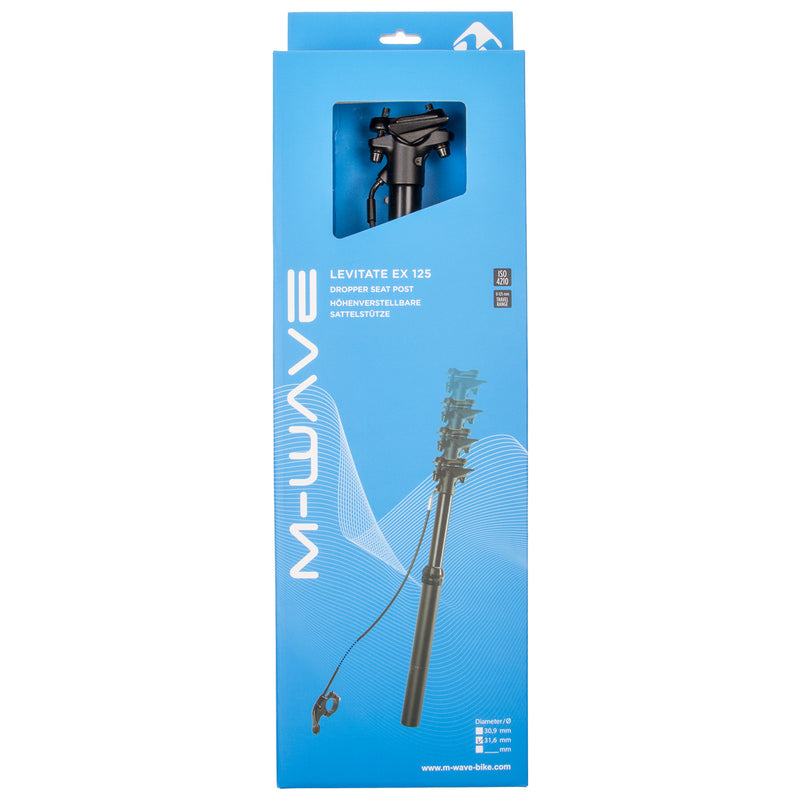 Afbeelding laden in galerijviewer, M-Wave Dropper zadelpen Levitate EX 0-125 mm in hoogte verstelbaar ø31.6mm 475 mm
