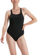 Speedo eco+ kickback dames sportbadpak - zwart