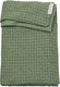 Meyco baby wafel katoen ledikant deken - olive green - 100x150cm - 1.0 tog