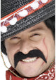 Smiffys mexicaanse cowboy nep plak snor - verkleden - zwart - nepsnorren - plaksnorren - zelfklevend standaard