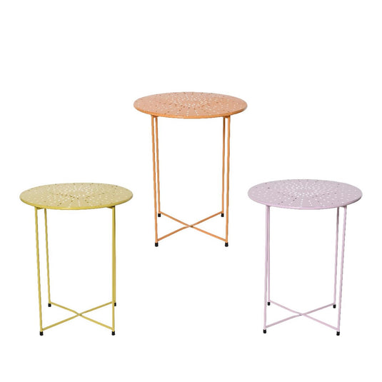 Decoris sidetable ijzer indoor ø40cm x h.48cm pastelkleur