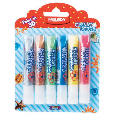 Paulinda creamy dough metallic, 6x6ml