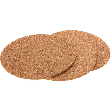 Excellent houseware onderzetters kurk rond set a 3 stuks dia20cm