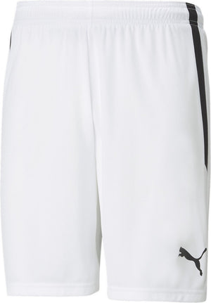 Puma teamliga shorts heren sportbroek - white- black m