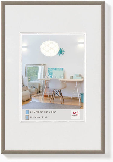 Walther new lifestyle - kunststof lijst - fotoformaat 30x45 cm - staal
