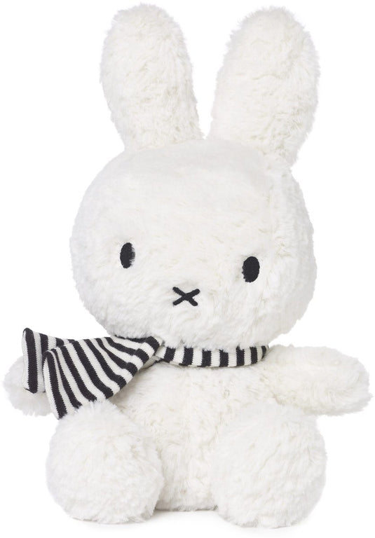 Nijntje by bon ton toys nijntje zittend met sjaal - knuffel - 23 cm - wit