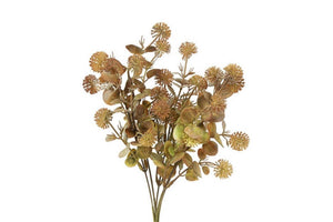 Countryfield kunstbloem steker acaena licht bruin zijde ø12x35cm