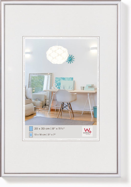 Walther new lifestyle - kunststof lijst - fotoformaat 30x45 cm - zilver