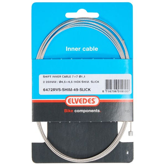 Elvedes schakel binnenk 2250mm RVS N-nip. 6472RVS-SHIM-49-SL
