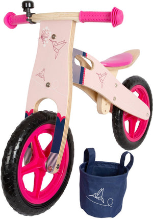 Small foot - houten loopfiets kolibrie roze