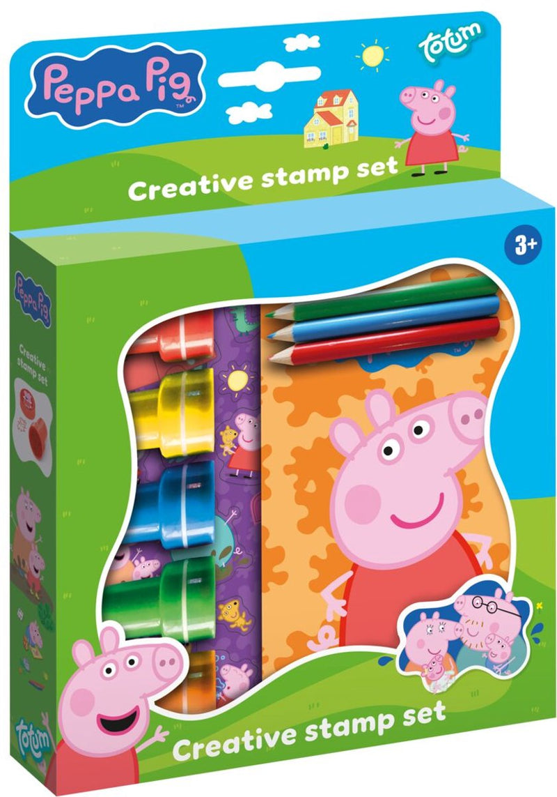 Afbeelding laden in galerijviewer, Totum peppa pig creatieve knutselset met stempels, potloden en stickers - educatief speelgoed junior creatief knutselen stempelen knutselen
