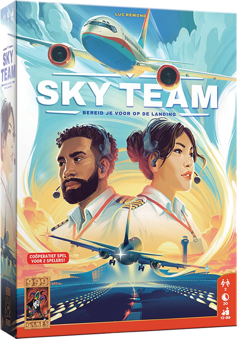 Afbeelding laden in galerijviewer, 999games 999 games - sky team - bordspel - voor 2 spelers - coöperatief spel - nederlandstalig - winnaar speelgoed van het jaar 2024 - winnaar gouden ludo 2025
