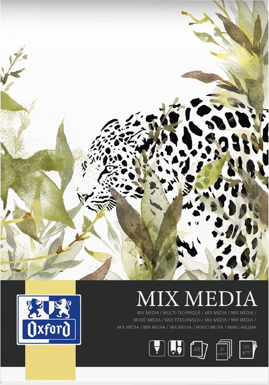 Oxford mixed media blok - a3 - 25 vel - 225g