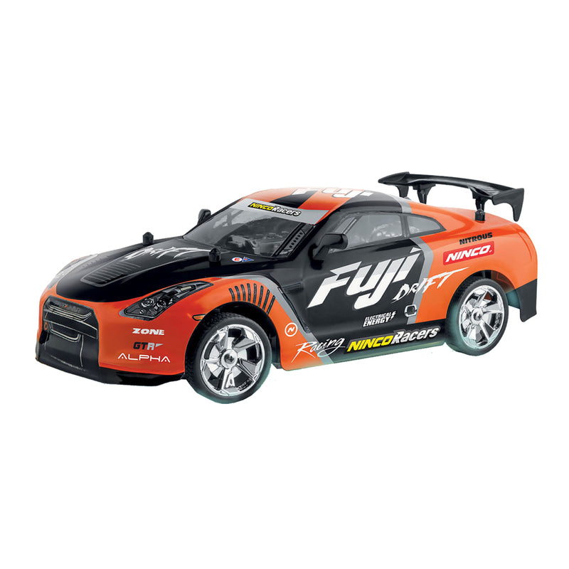 Afbeelding laden in galerijviewer, Ninco Ninco RC Fuji Driftauto + Licht 1:18 Oranje Zwart
