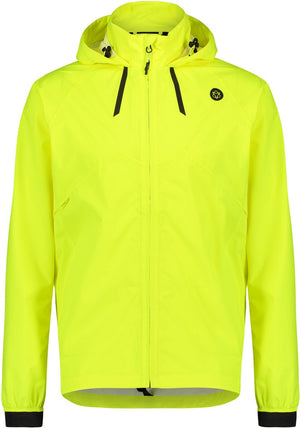 Agu commuter - regenjas - heren - hi-vis geel - waterdicht 10.000mm - ademend - lichtgewicht polyester - m