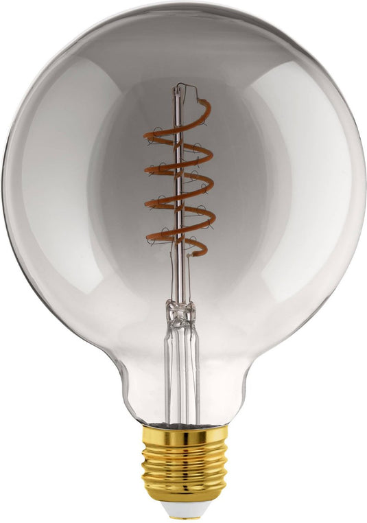 Eglo led lamp - e27 - ø 12,5 cm - g125 - smoke - 2000k - dimbaar