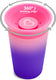 Munchkin miracle anti-lek 360° drinkbeker - sippy cup - veranderd van kleur - warmtegevoelig - oefenbeker voor baby en kind - 266ml - roze paars