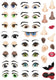 Graine creative gc stickers gezichten 124 stuks