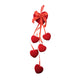 Set van 6 fluwelen harten 9x4x40 cm