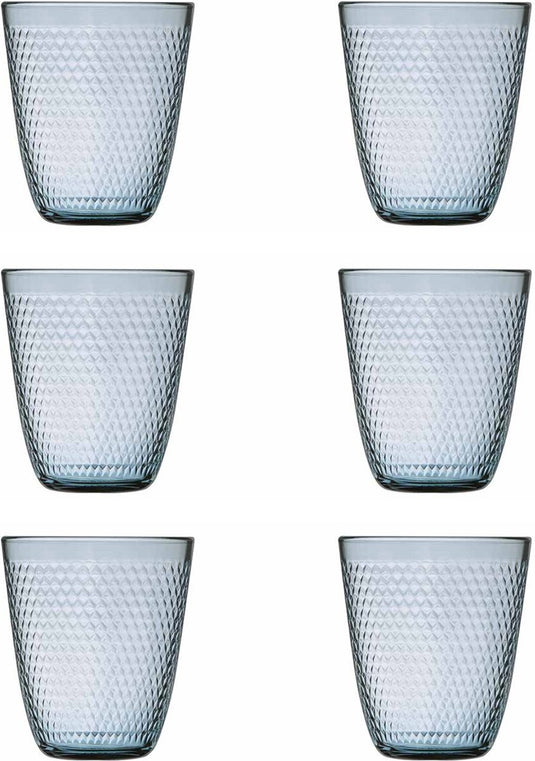 Arcoroc pampille colors - tumbler blue - 30cl - set6 - d8,6xh9,7cm