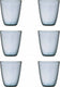 Arcoroc pampille colors - tumbler blue - 30cl - set6 - d8,6xh9,7cm