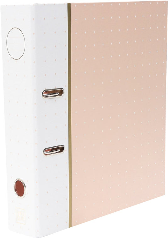 Ancor ordner unique a4 2r 8cm dots roze - an-121810-c