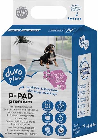 Duvo + p-pad premium geur controle 30 stuks xl - 60x60cm