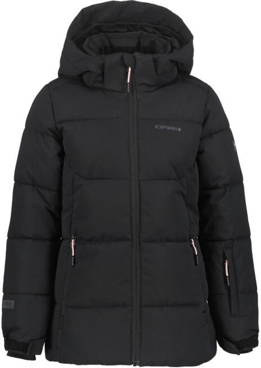 Icepeak loris jr meisjes winterjas - zwart - 176
