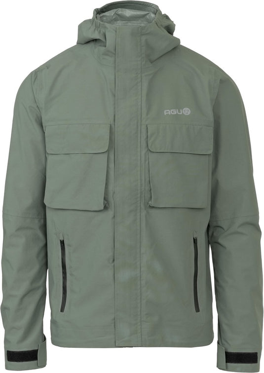 Agu city cruiser urban outdoor - unisex regenjas - dark sage - maat s