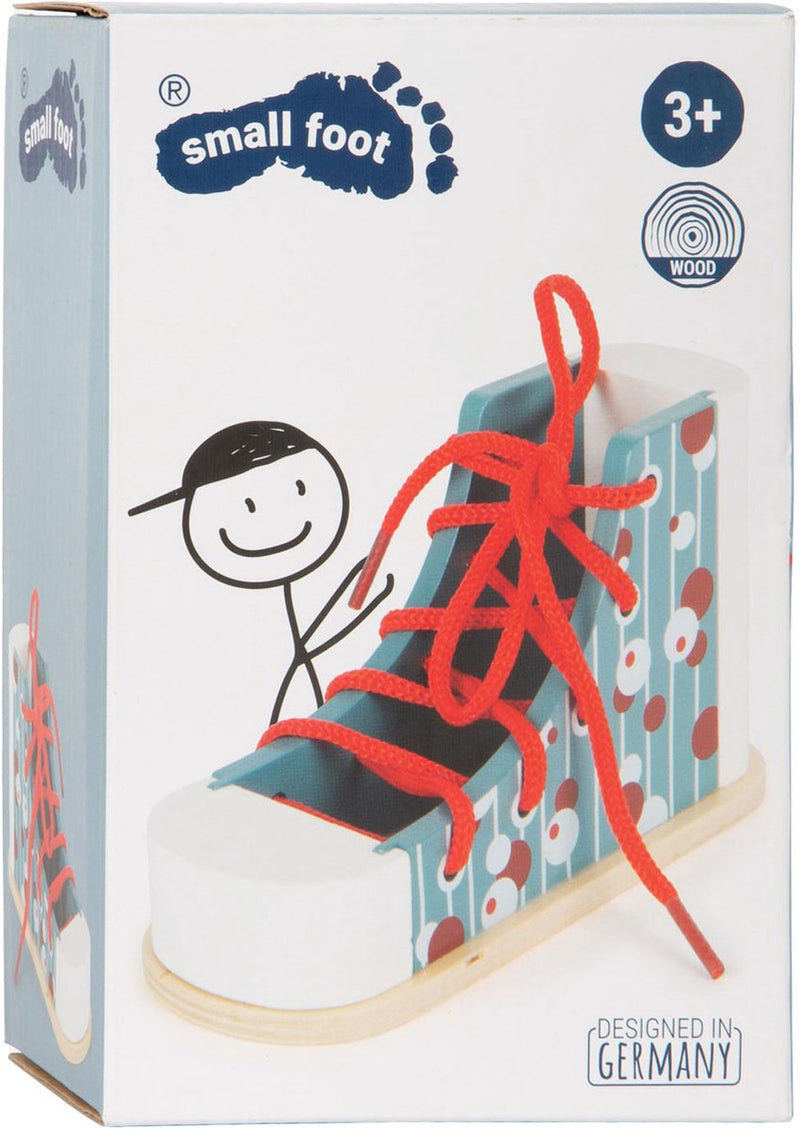 Afbeelding laden in galerijviewer, Small foot - houten rijgschoen met veter
