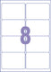 Kangaro etiketten - universeel - inkjet laser kopieer - 99,1x67,7mm - 25 vel - 8 stickers per vel