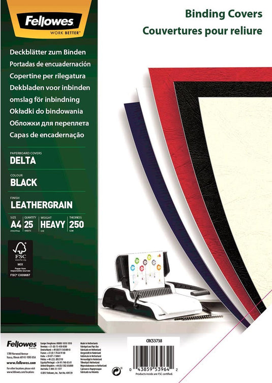 Fellowes inbindkaft 5373802 papier zwart