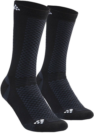 Craft warm mid 2-pack sock - zwart - maat 37-39