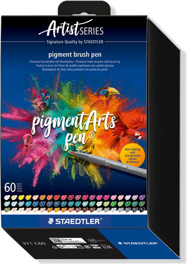 Staedtler - artist series - pigment arts - brush pen - set met 60 kleuren
