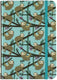 Peter pauper compacte notitieboek - sloths blue - met elastieksluiting - 13x18 cm