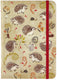 Peter pauper compacte notitieboek - hedgehogs - met elastieksluiting - 13x18 cm