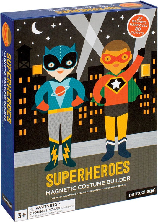 Petit collage magnetische speelset - superhelden dress-up