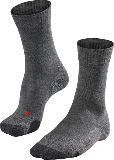 Falke tk2 anti-blaar dik wol functioneel materiaal wandelsokken dames grijs - maat 41-42