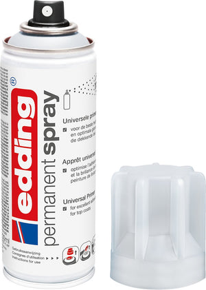 Edding 5200 spuitverf in spuitbus universele primer - 1 stuk - 200 ml verf - 0,5 t m 1 m2 oppervlak - gronden ter voorbereiding van lakbare oppervlakken zoals glas, metaal, hout, keramiek, canvas, karton, papier, riet