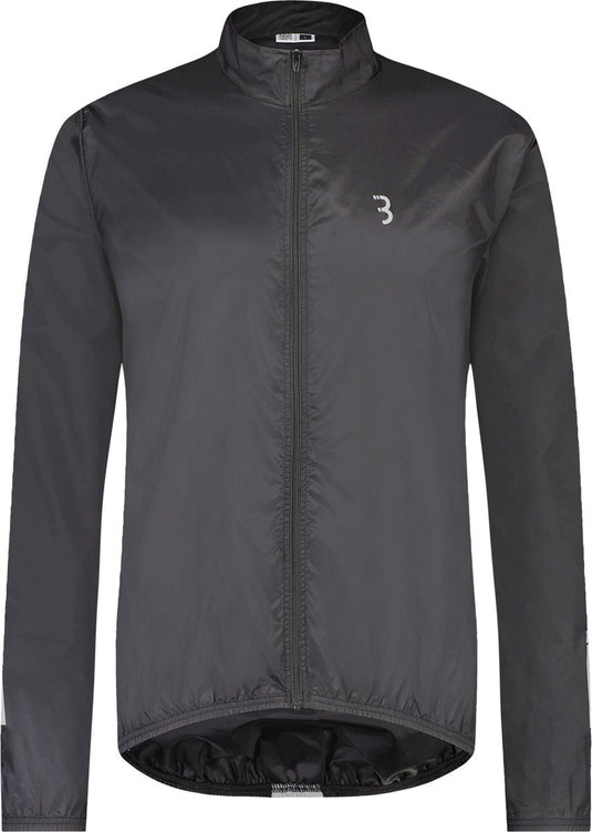 Bbb cycling fietsjack baseshield - windjack heren en dames - wielrennen mountainbiken - fietsjas: wind en waterbestendig - zwart - maat xl - bbw-148