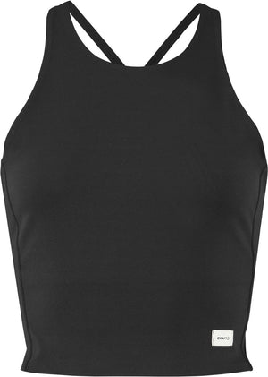 Craft collective cropped singlet w dames sportshirt - zwart xl