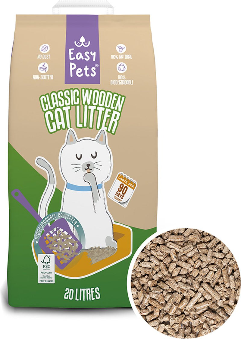 Afbeelding laden in galerijviewer, Easypets biodegradable classic houtkorrels kattenbakvulling

